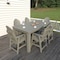 Highwood Usa Hamilton 7pc Rectangular Counter Height Outdoor Patio Furniture Dining Set 84 x 42 AD-ST7HM2CO5BA-EUC - alternate 3